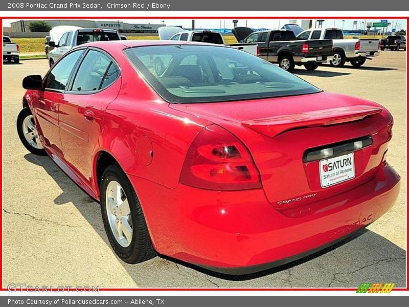 Crimson Red / Ebony 2008 Pontiac Grand Prix Sedan