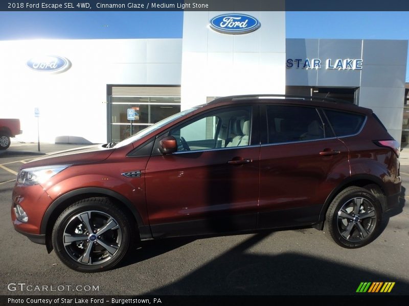 Cinnamon Glaze / Medium Light Stone 2018 Ford Escape SEL 4WD