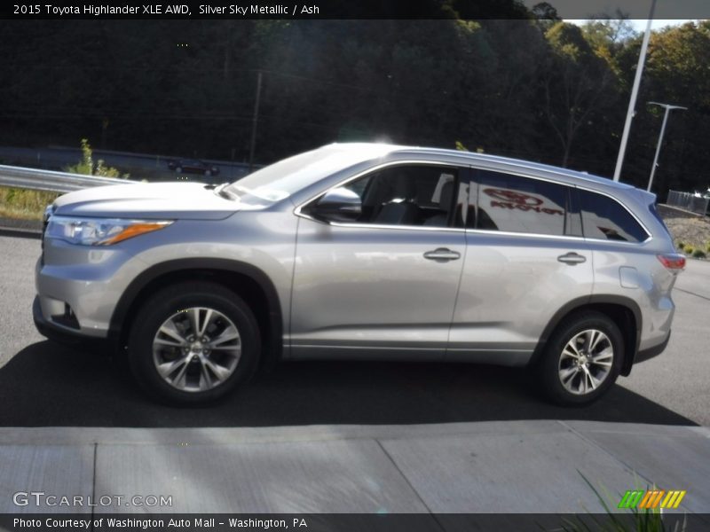 Silver Sky Metallic / Ash 2015 Toyota Highlander XLE AWD
