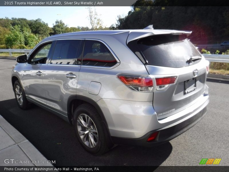 Silver Sky Metallic / Ash 2015 Toyota Highlander XLE AWD