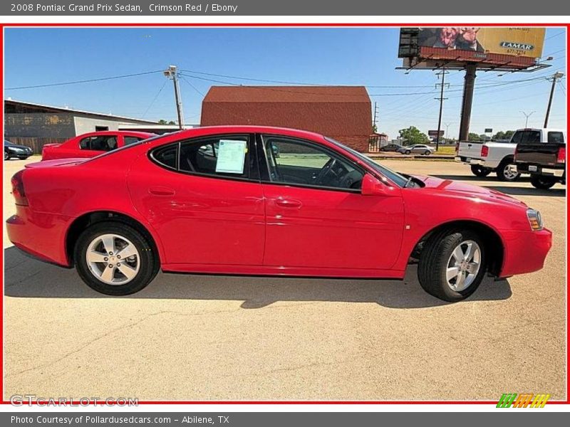 Crimson Red / Ebony 2008 Pontiac Grand Prix Sedan