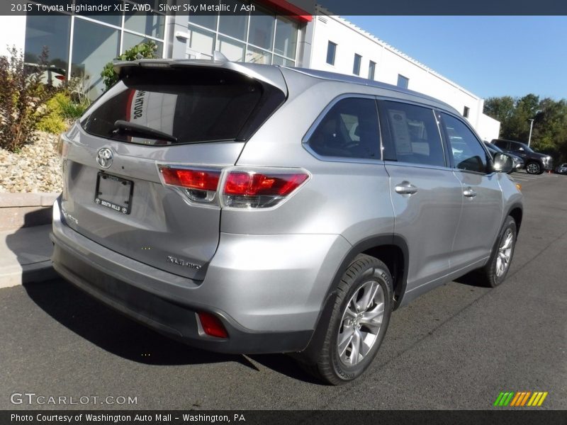 Silver Sky Metallic / Ash 2015 Toyota Highlander XLE AWD