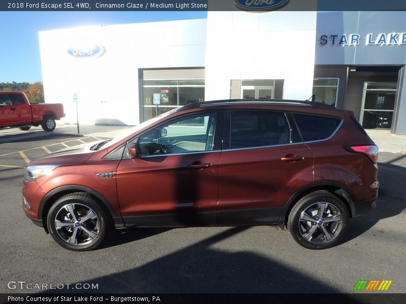 Cinnamon Glaze / Medium Light Stone 2018 Ford Escape SEL 4WD