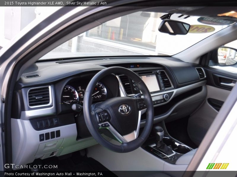 Silver Sky Metallic / Ash 2015 Toyota Highlander XLE AWD
