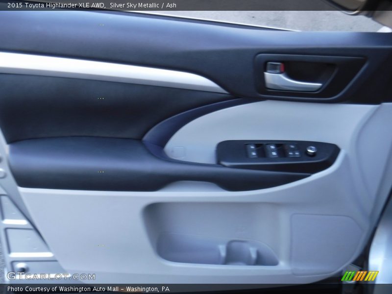 Silver Sky Metallic / Ash 2015 Toyota Highlander XLE AWD