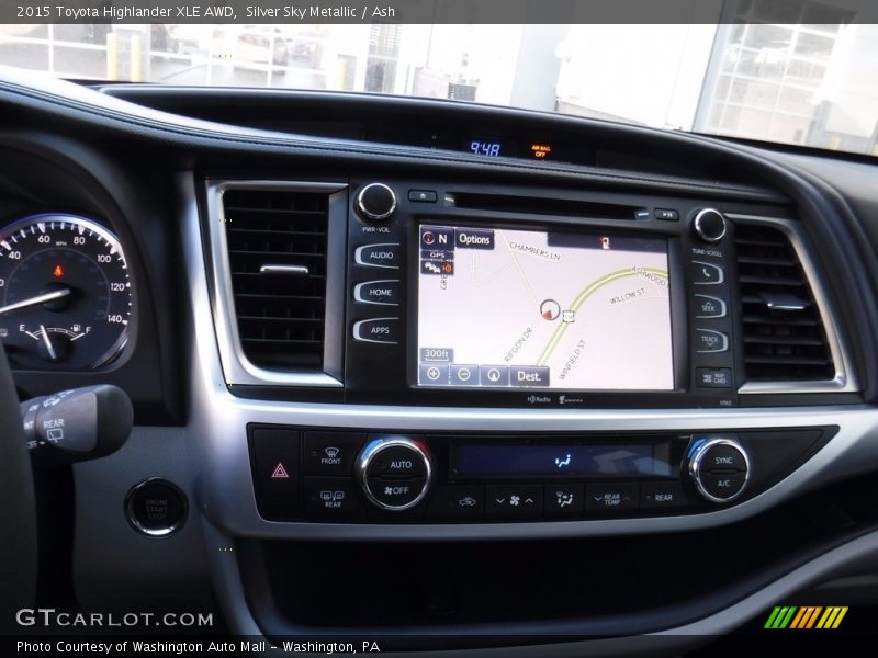 Silver Sky Metallic / Ash 2015 Toyota Highlander XLE AWD