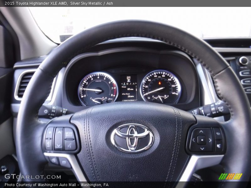 Silver Sky Metallic / Ash 2015 Toyota Highlander XLE AWD