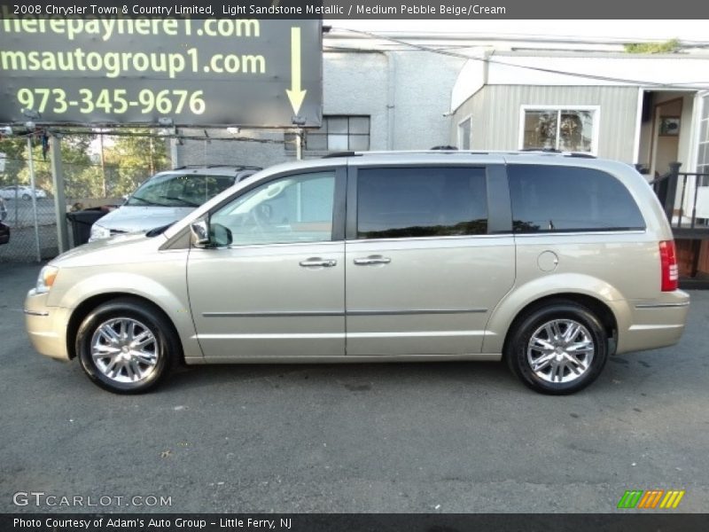 Light Sandstone Metallic / Medium Pebble Beige/Cream 2008 Chrysler Town & Country Limited