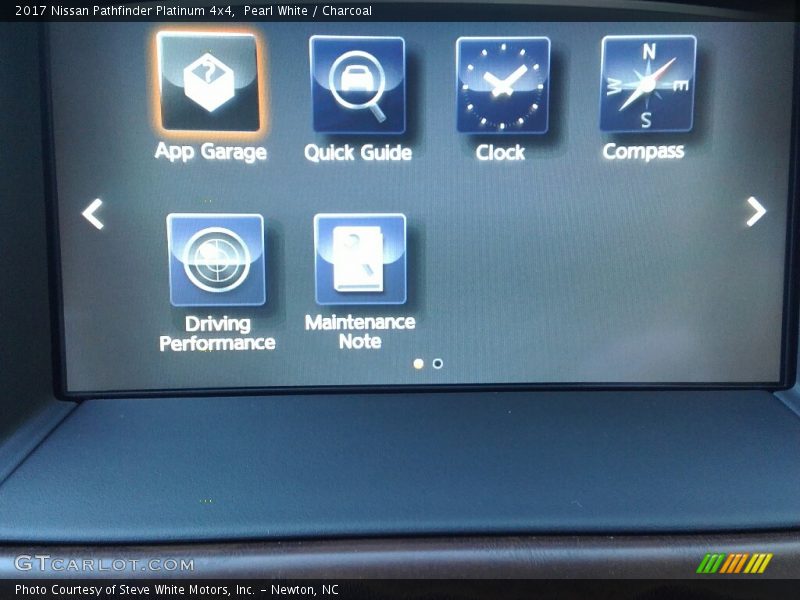 Pearl White / Charcoal 2017 Nissan Pathfinder Platinum 4x4