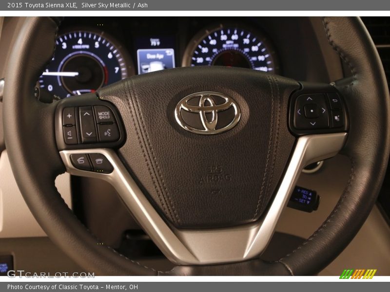 Silver Sky Metallic / Ash 2015 Toyota Sienna XLE