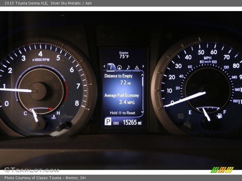 Silver Sky Metallic / Ash 2015 Toyota Sienna XLE