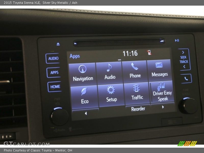 Silver Sky Metallic / Ash 2015 Toyota Sienna XLE