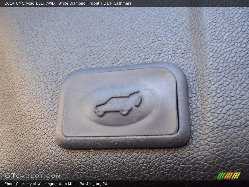 White Diamond Tricoat / Dark Cashmere 2014 GMC Acadia SLT AWD