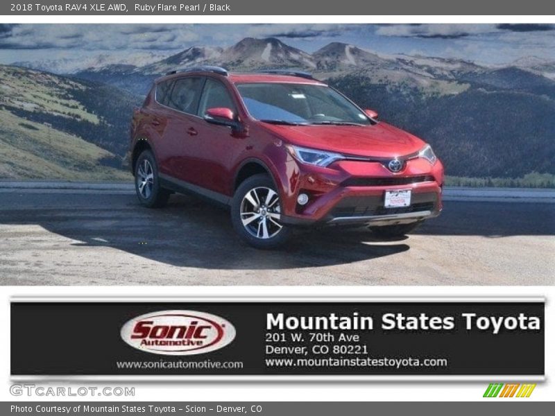 Ruby Flare Pearl / Black 2018 Toyota RAV4 XLE AWD