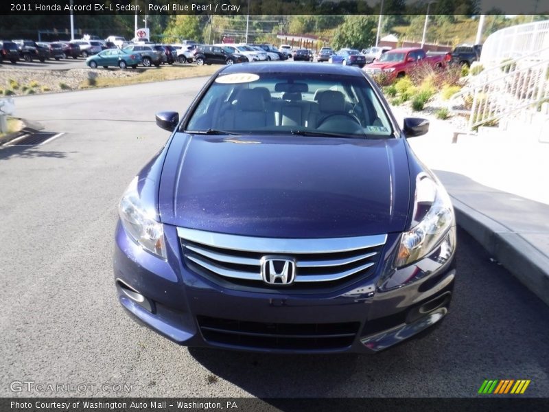 Royal Blue Pearl / Gray 2011 Honda Accord EX-L Sedan