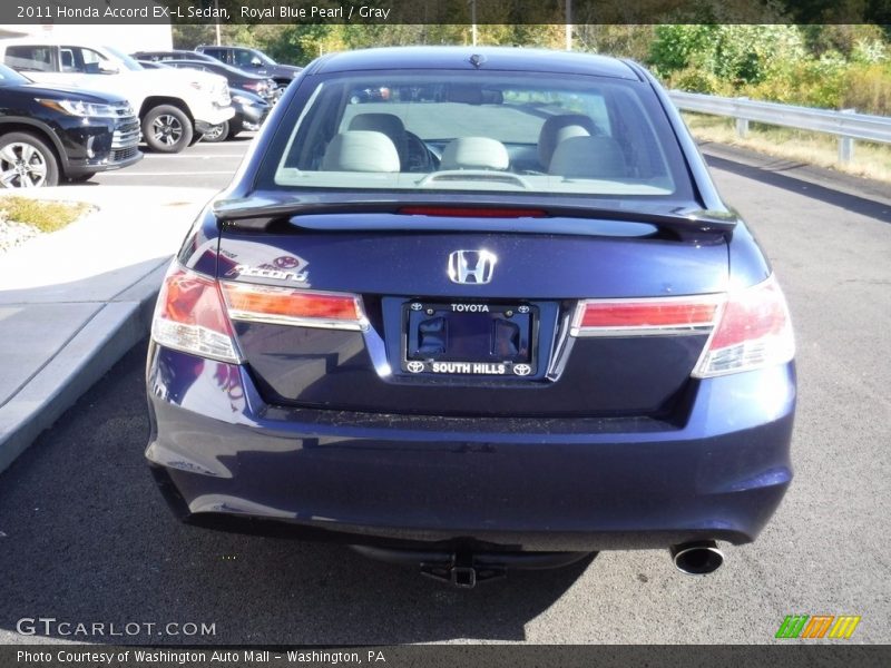 Royal Blue Pearl / Gray 2011 Honda Accord EX-L Sedan