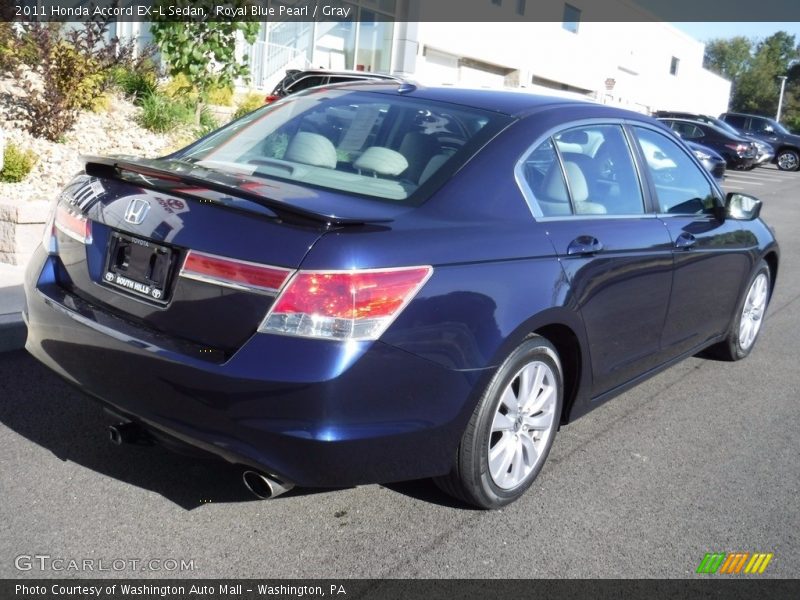 Royal Blue Pearl / Gray 2011 Honda Accord EX-L Sedan