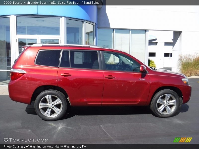 Salsa Red Pearl / Sand Beige 2009 Toyota Highlander Sport 4WD