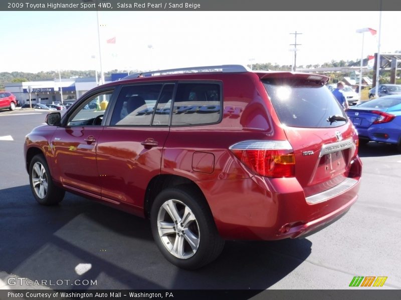 Salsa Red Pearl / Sand Beige 2009 Toyota Highlander Sport 4WD