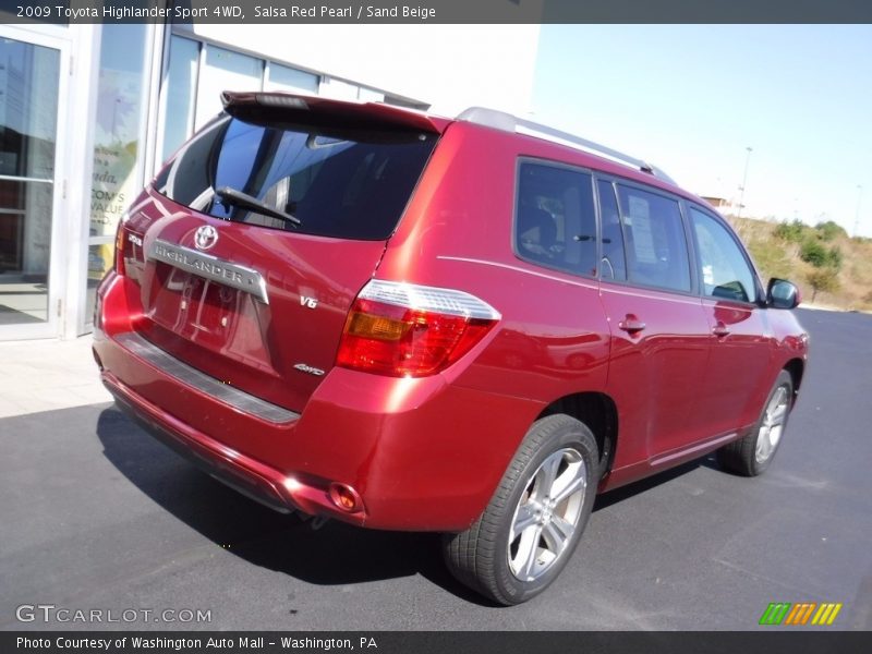 Salsa Red Pearl / Sand Beige 2009 Toyota Highlander Sport 4WD