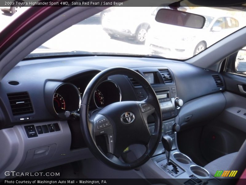 Salsa Red Pearl / Sand Beige 2009 Toyota Highlander Sport 4WD