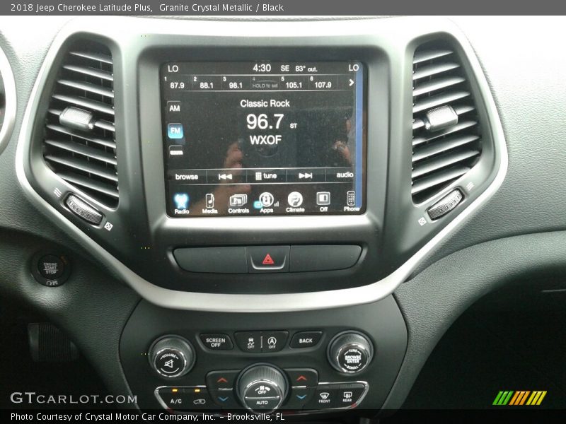 Granite Crystal Metallic / Black 2018 Jeep Cherokee Latitude Plus