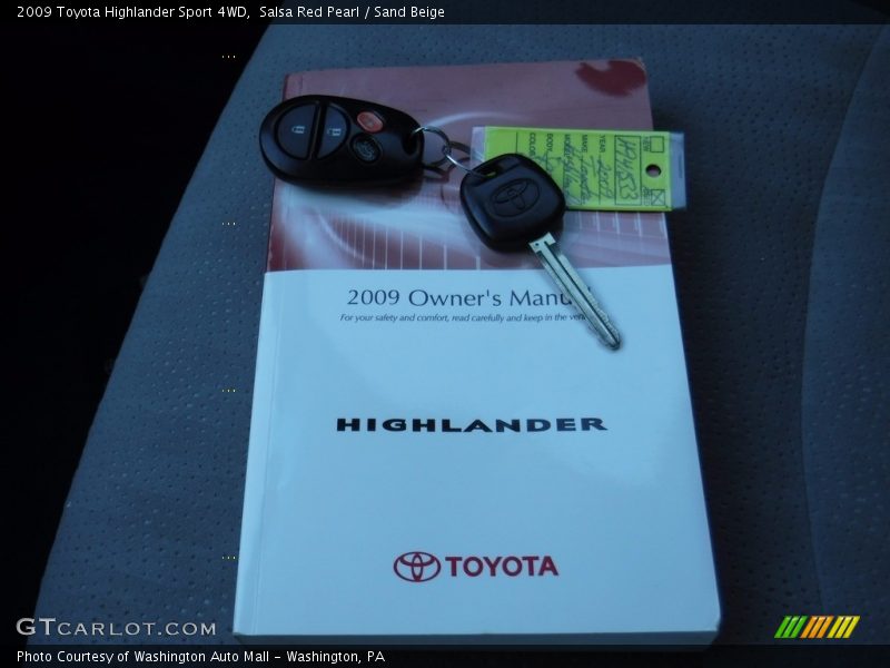 Salsa Red Pearl / Sand Beige 2009 Toyota Highlander Sport 4WD
