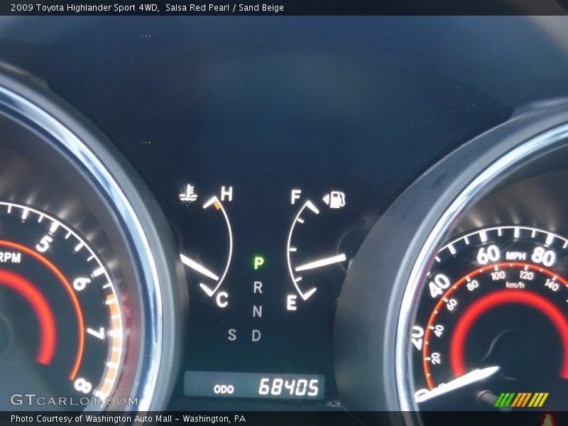 Salsa Red Pearl / Sand Beige 2009 Toyota Highlander Sport 4WD