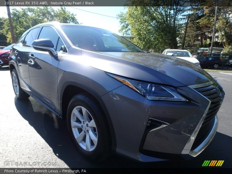 Nebula Gray Pearl / Black 2017 Lexus RX 350 AWD