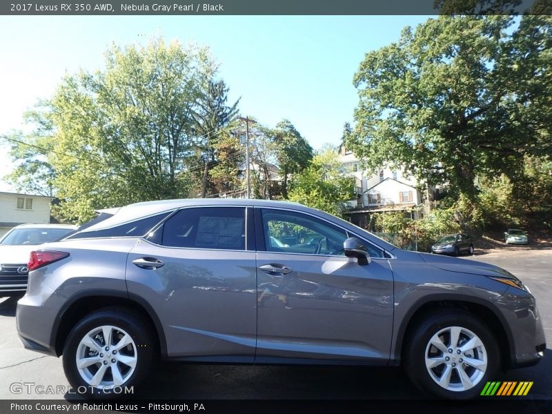 Nebula Gray Pearl / Black 2017 Lexus RX 350 AWD