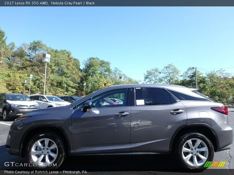 Nebula Gray Pearl / Black 2017 Lexus RX 350 AWD