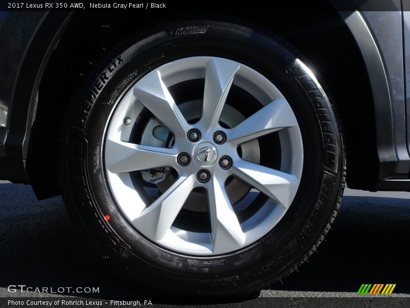 Nebula Gray Pearl / Black 2017 Lexus RX 350 AWD
