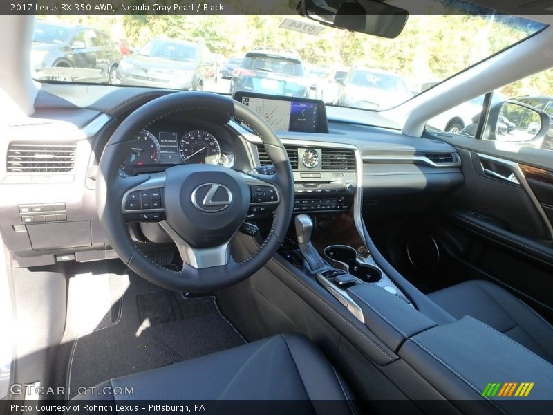 Nebula Gray Pearl / Black 2017 Lexus RX 350 AWD