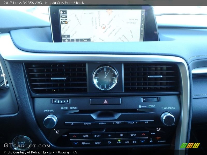 Nebula Gray Pearl / Black 2017 Lexus RX 350 AWD