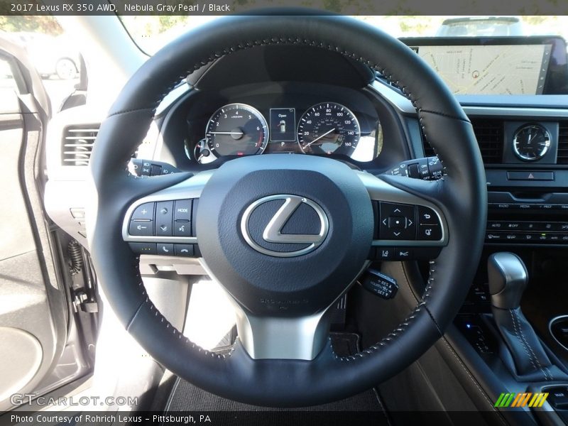 Nebula Gray Pearl / Black 2017 Lexus RX 350 AWD