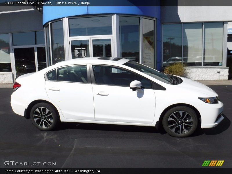 Taffeta White / Beige 2014 Honda Civic EX Sedan