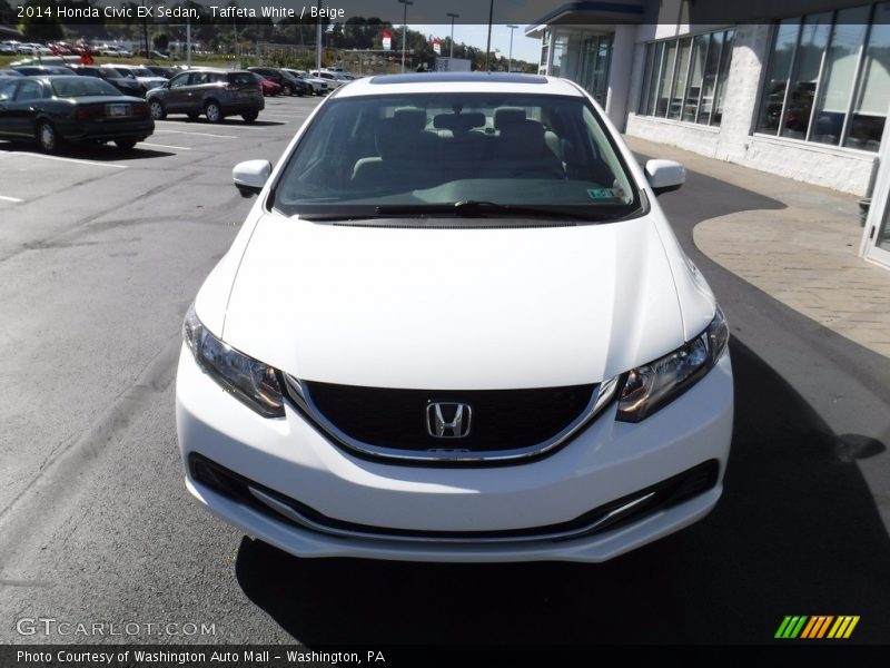 Taffeta White / Beige 2014 Honda Civic EX Sedan