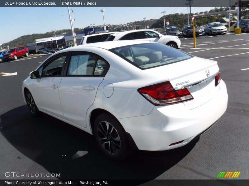 Taffeta White / Beige 2014 Honda Civic EX Sedan