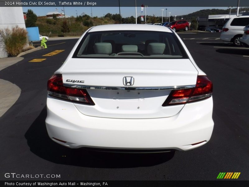 Taffeta White / Beige 2014 Honda Civic EX Sedan