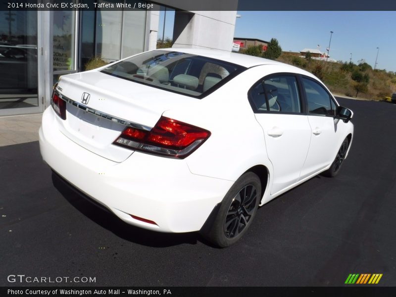 Taffeta White / Beige 2014 Honda Civic EX Sedan