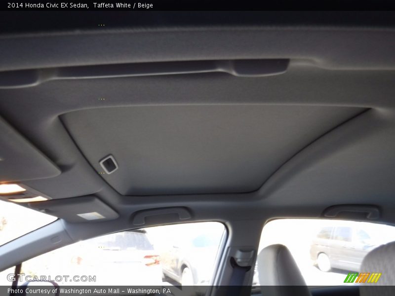 Taffeta White / Beige 2014 Honda Civic EX Sedan