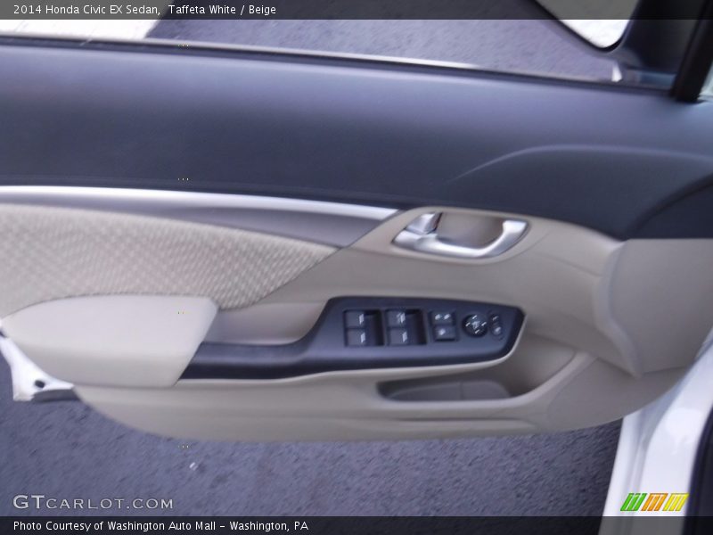 Taffeta White / Beige 2014 Honda Civic EX Sedan