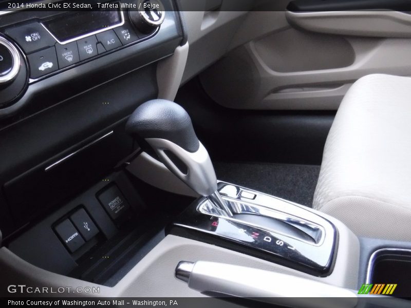 Taffeta White / Beige 2014 Honda Civic EX Sedan