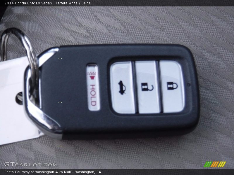 Taffeta White / Beige 2014 Honda Civic EX Sedan