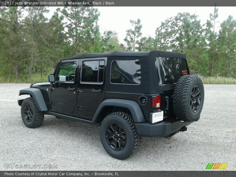 Black / Black 2017 Jeep Wrangler Unlimited Willys Wheeler 4x4