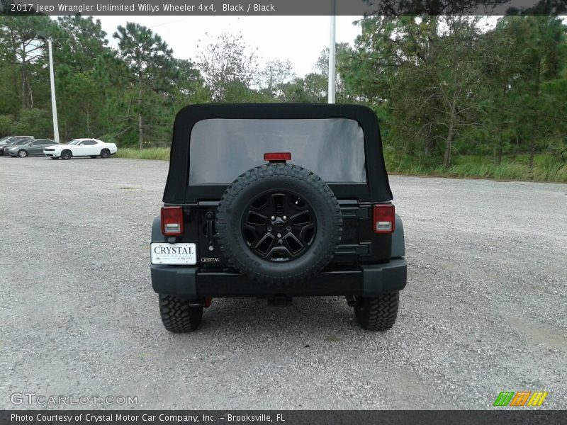 Black / Black 2017 Jeep Wrangler Unlimited Willys Wheeler 4x4