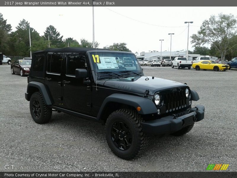 Black / Black 2017 Jeep Wrangler Unlimited Willys Wheeler 4x4