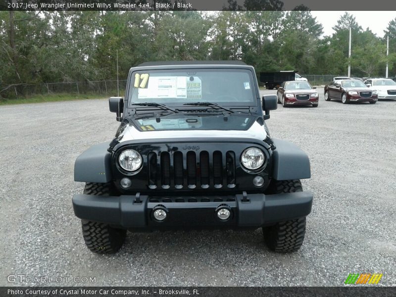 Black / Black 2017 Jeep Wrangler Unlimited Willys Wheeler 4x4