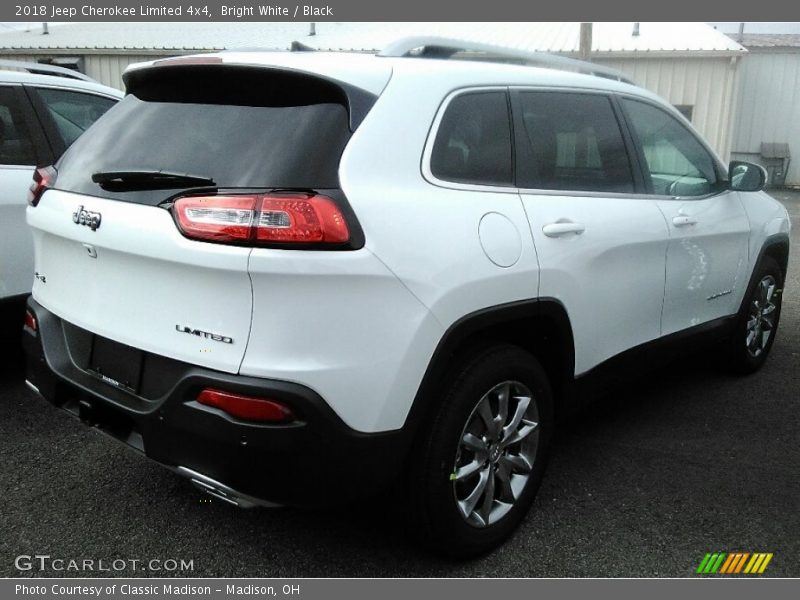 Bright White / Black 2018 Jeep Cherokee Limited 4x4
