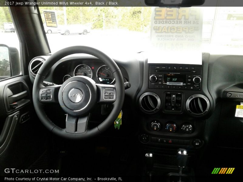 Black / Black 2017 Jeep Wrangler Unlimited Willys Wheeler 4x4